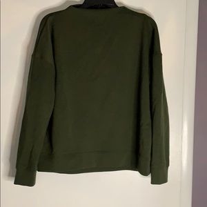 Cynthia Rowley Olive Funnel Neck Sweatshirt
